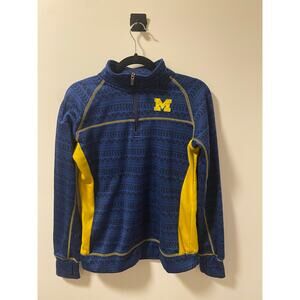 Colosseum Women's Michigan Wolverines Navy Embroidered 1/4 Zip Pullover-Size L